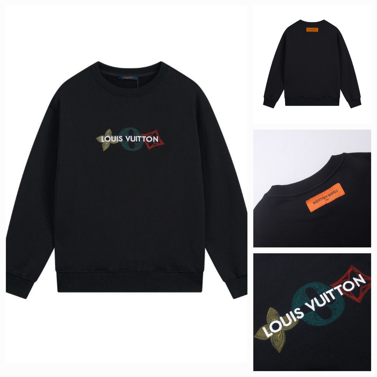 Black Louis Vuitton Symbols Sweatshirt