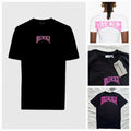 Black Balenciaga Pink-Lettering T-Shirt