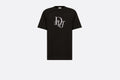 Black Dior Chest-Graphic T-Shirt