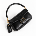 Black C-Clasp Shoulder Bag