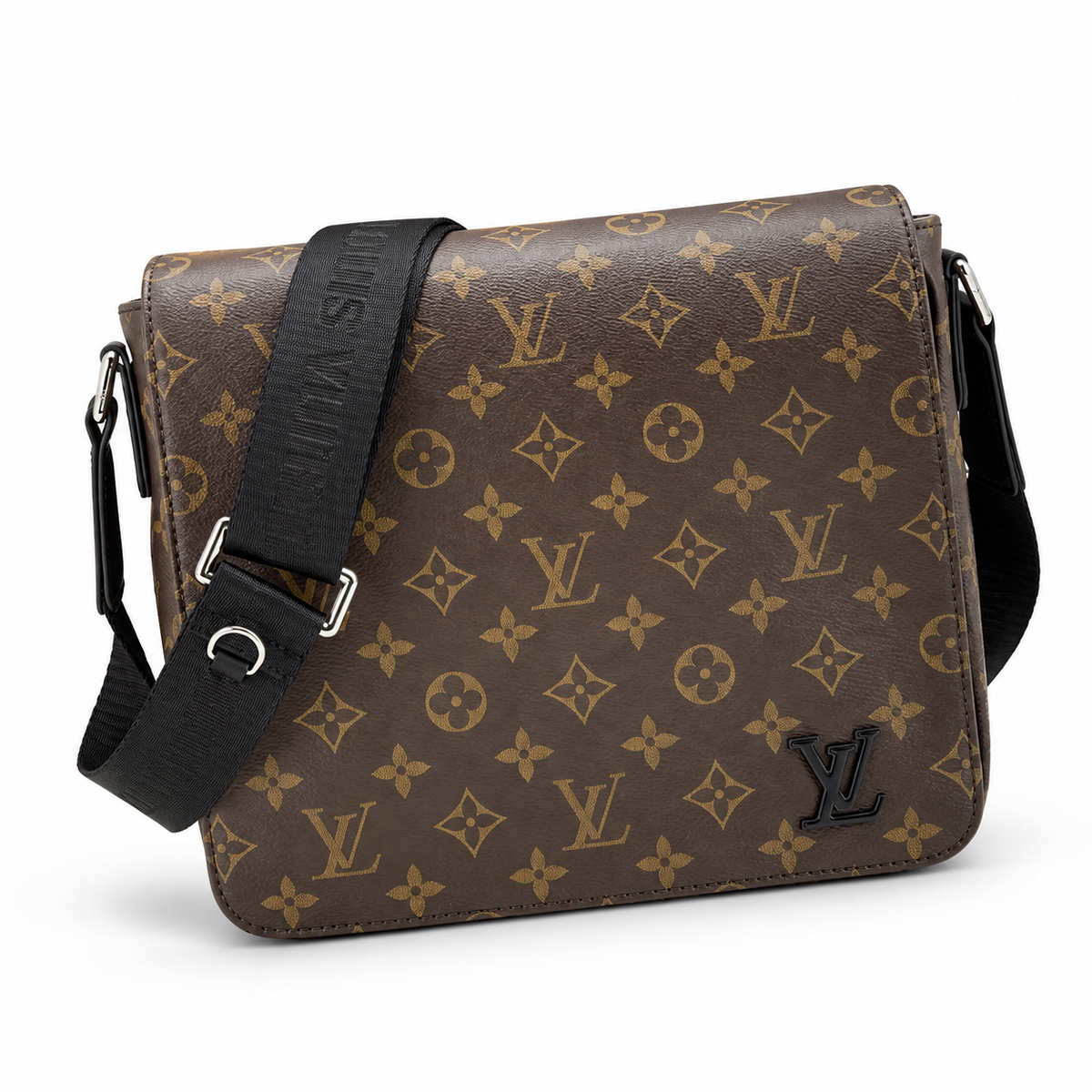Brown Monogram Messenger Bag on a white background